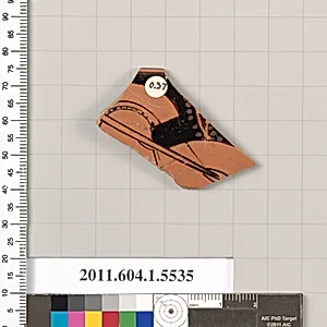 Terracotta rim fragment of a kylix (drinking cup) by Unknown Artist