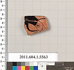 Terracotta rim fragment of a kylix (drinking cup) by Unknown Artist