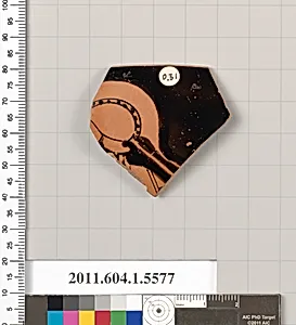 Terracotta rim fragment of a kylix (drinking cup) by Unknown Artist