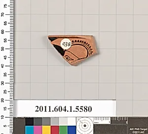 Terracotta rim fragment of a kylix (drinking cup) by Unknown Artist