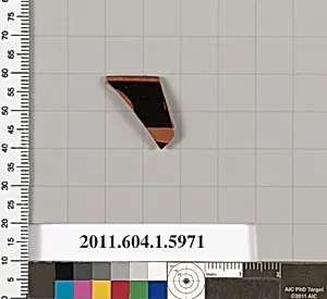 Terracotta rim fragment of a kylix (drinking cup)