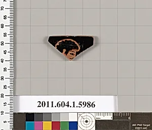 Terracotta rim fragment of a kylix (drinking cup) by Unknown Artist
