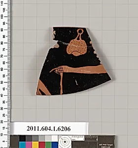 Terracotta rim fragment of a kylix (drinking cup)