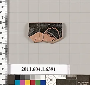 Terracotta rim fragment of a kylix (drinking cup) by Unknown Artist