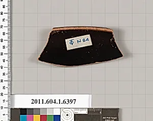 Terracotta rim fragment of a kylix (drinking cup)