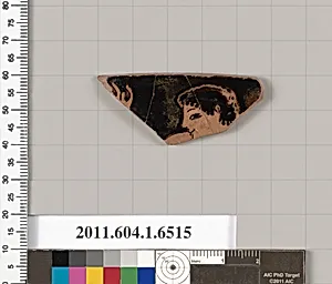 Terracotta rim fragment of a kylix (drinking cup)