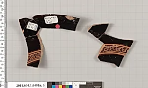 Terracotta rim fragment of a kylix (drinking cup)