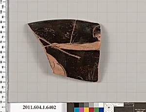 Terracotta rim fragment of a kylix (drinking cup)