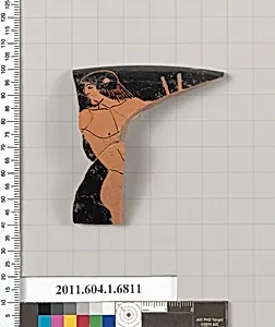 Terracotta rim fragment of a kylix (drinking cup)