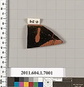 Terracotta rim fragment of a kylix (drinking cup) by Unknown Artist