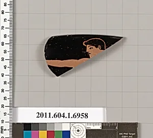 Terracotta rim fragment of a kylix (drinking cup)