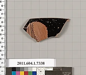 Terracotta rim fragment of a kylix (drinking cup) by Unknown Artist