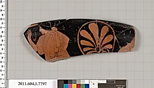 Terracotta rim fragment of a kylix (drinking cup) by Unknown Artist