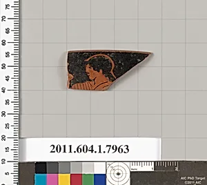 Terracotta rim fragment of a kylix (drinking cup)