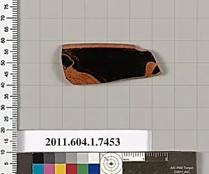 Terracotta rim fragment of a kylix (drinking cup)