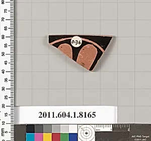 Terracotta rim fragment of a kylix (drinking cup)