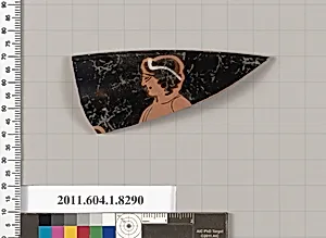 Terracotta rim fragment of a kylix (drinking cup)