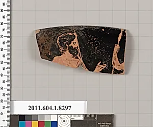Terracotta rim fragment of a kylix (drinking cup) by Unknown Artist