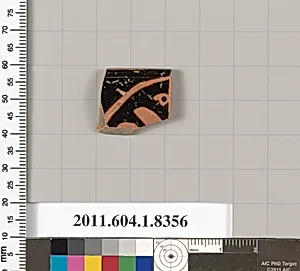 Terracotta rim fragment of a kylix (drinking cup) by Unknown Artist