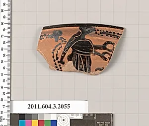 Terracotta rim fragment of a kylix (drinking cup) by Unknown Artist