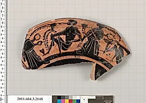 Terracotta rim fragment of a kylix (drinking cup) by Unknown Artist