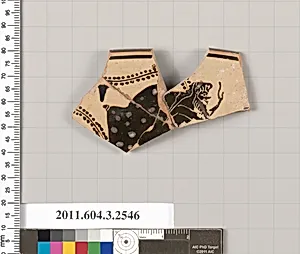 Terracotta rim fragment of a kylix (drinking cup) by Unknown Artist