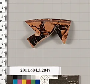 Terracotta rim fragment of a kylix (drinking cup) by Unknown Artist