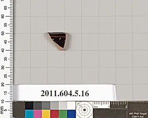 Terracotta rim fragment of a kylix (drinking cup)