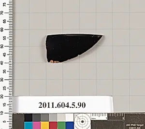 Terracotta rim fragment of a kylix (drinking cup)