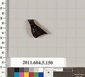 Terracotta rim fragment of a kylix (drinking cup)