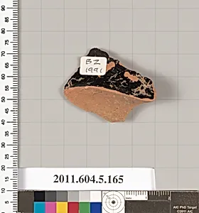 Terracotta rim fragment of a kylix (drinking cup)?