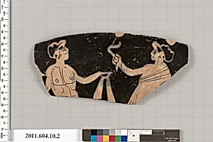Terracotta rim fragment of a kylix (drinking cup) by Unknown Artist