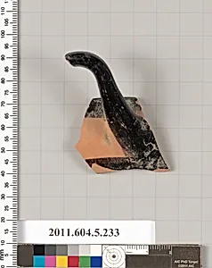 Terracotta rim fragment of a kylix (drinking cup)