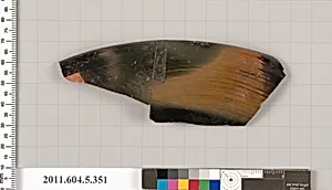 Terracotta rim fragment of a kylix (drinking cup) by Unknown Artist