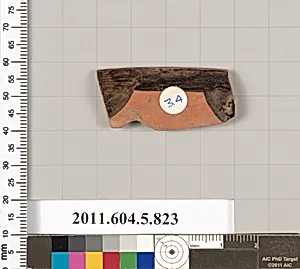 Terracotta rim fragment of a kylix (drinking cup) by Unknown Artist