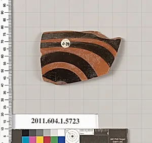 Terracotta rim fragment of a kylix: eye-cup (drinking cup) by Unknown Artist
