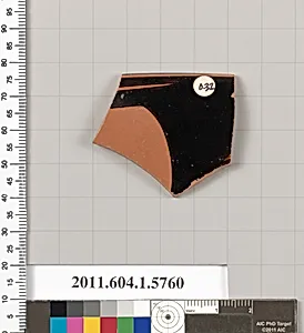 Terracotta rim fragment of a kylix: eye-cup (drinking cup)
