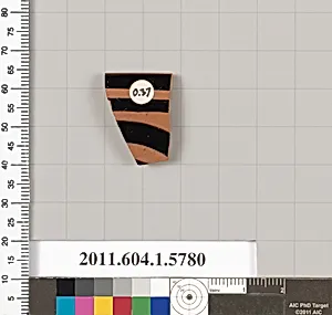 Terracotta rim fragment of a kylix: eye-cup (drinking cup) by Unknown Artist