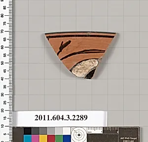 Terracotta rim fragment of a kylix: eye-cup (drinking cup)