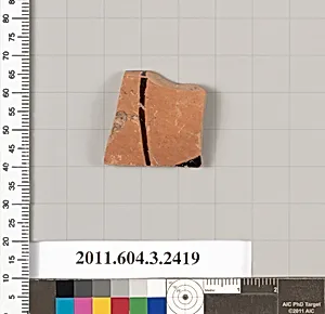 Terracotta rim fragment of a kylix: eye-cup (drinking cup)?