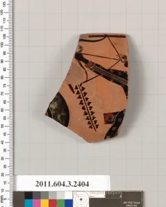 Terracotta rim fragment of a kylix: eye-cup (drinking cup)