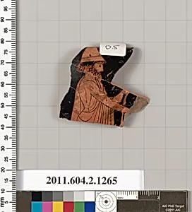 Terracotta rim fragment of a skyphos (deep drinking cup)