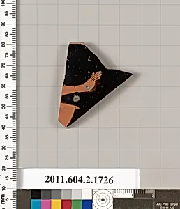 Terracotta rim fragment of a skyphos (deep drinking cup)