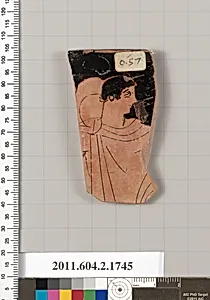 Terracotta rim fragment of a skyphos (deep drinking cup)