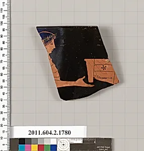 Terracotta rim fragment of a skyphos (deep drinking cup)