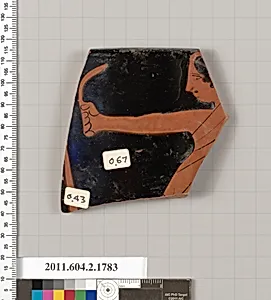 Terracotta rim fragment of a skyphos (deep drinking cup) by Unknown Artist