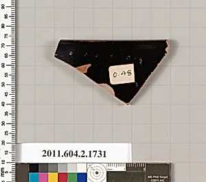 Terracotta rim fragment of a skyphos (deep drinking cup) by Unknown Artist