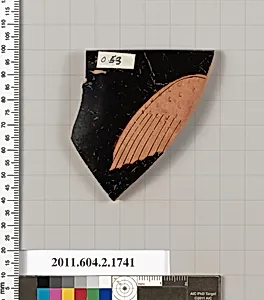 Terracotta rim fragment of a skyphos (deep drinking cup)