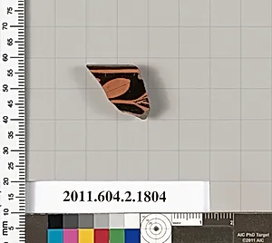 Terracotta rim fragment of a skyphos (deep drinking cup)