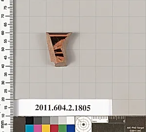 Terracotta rim fragment of a skyphos (deep drinking cup)